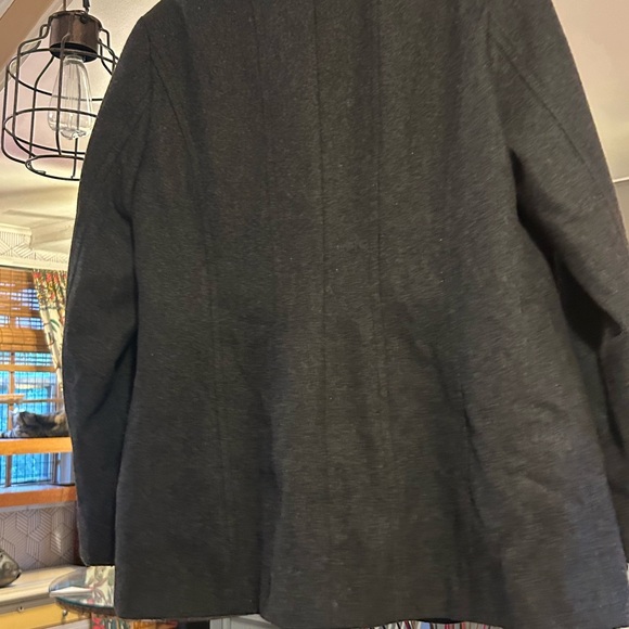 London Fog Charcoal Pea Coat - Picture 2 of 4